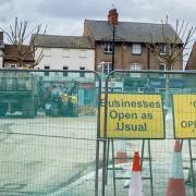 Work to revamp March Market Place as part of a £440,000 regeneration project are due to finish this week.