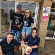 Thor walked out of the RSPCA Block Fen doors for the final time and said his goodbyes to animal care assistant Heidi, who was his rock throughout his stay.