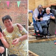 Residents at Swan House Care Home in Chatteris celebrated the completion of their new sensory garden with a community beach party.