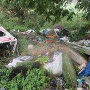 Some of the fly-tipped waste at Friday Bridge