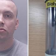 Kyle Wojtowych has been jailed for stabbing a teenage boy outside the Purple Diamond restaurant in Station Road, March.