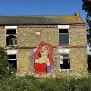 A giant mural of Jessica Rabbit has been painted on a derelict house between Benwick and Whittlesey.