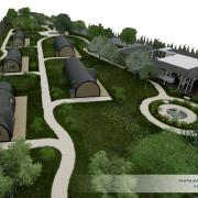Plans have gone in for an upmarket glamping and wellness site in March. (Image: Glampitect)