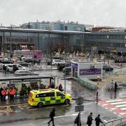 An emergency vehicle outside Heathrow Terminal 3 on December 7 (PA Archive / Andrew Matthews).