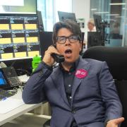 Michael McIntyre on the phone (Yui Mok/PA)
