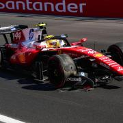 Ferrari’s Lewis Hamilton crashed out of final practice (David Davies/PA)