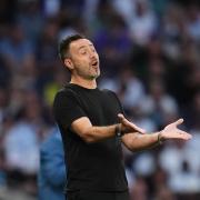 Roberto De Zerbi reacts during Tottenham’s 0-0 draw at home to Everton (Adam Davy/PA)