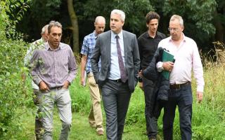 MP Steve Barclay spoke to members of the Woodland Trust during his visit to Gault Wood in March.