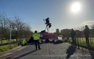 Extinction Rebellion protestors targeted the Schlumberger Cambridge Research in a two day-protest last March.