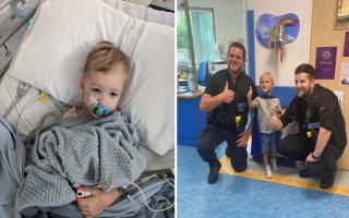 Max is a lover of all things emergency services, and police officers from March were there at the hospital to surprise him following his end of treatment.