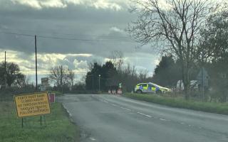 Police are searching the Forty Foot Bank after a motorist drove through the road closure and fled the scene.
