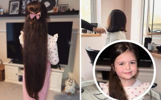 Cambridgeshire six-year-old Ruby James has donated 20 inches of her hair to The Little Princess Trust charity, and raised over £400 from donations.