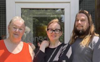 Meet the family: From left Elaine Heffernan, Nichola Hannigan and Andrew Simpkins.